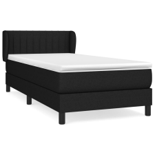 vidaXL fekete szövet rugós ágy matraccal 90x200 cm (3126375) ágy és ágykellék