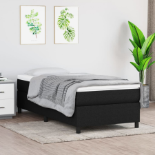 vidaXL Fekete szövet rugós ágykeret 90x190 cm ágy és ágykellék