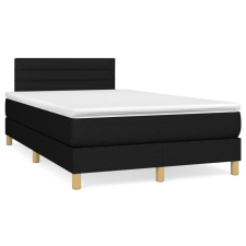 vidaXL fekete szövet rugós és LED-es ágy matraccal 120 x 190 cm ágy és ágykellék