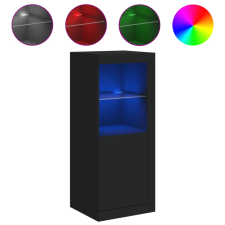 vidaXL fekete tálalószekrény LED-világítással 41 x 37 x 100 cm (836645) bútor