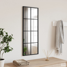 vidaXL Fekete téglalap alakú vas fali tükör 30 x 80 cm bútor