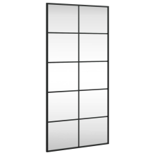vidaXL fekete téglalap alakú vas fali tükör 50 x 100 cm (358649) bútor