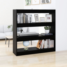 vidaXL fekete térelválasztó könyvszekrény 100 x 30 x 103 cm bútor
