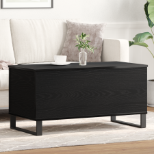vidaXL Fekete Tölgy Dohányzóasztal 90x44.5x45 cm Szerelt Fa bútor