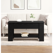 vidaXL Fekete Tölgy Kávézóasztal - 101x49x52 cm Műanyagból készült bútor