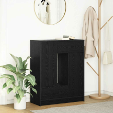vidaXL fekete tölgy komód fiókokkal és ajtókkal 73x31x90 cm bútor