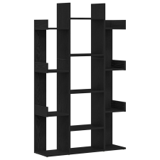 vidaXL Fekete Tölgy Könyvespolc 86x25,5x140 cm Ipari Fa (862680) bútor