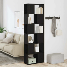 vidaXL fekete tölgy könyvszekrény/térelválasztó 60 x 24 x 186 cm bútor