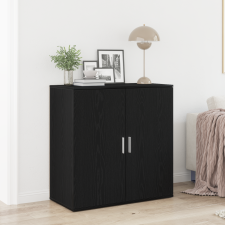 vidaXL Fekete tölgy oldalbüfé 79x38x80 cm Szerelt fából bútor