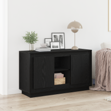 vidaXL Fekete tölgy oldalszekrény 102x35x60 cm Mérnöki fa bútor