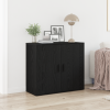 vidaXL Fekete tölgy oldalszekrény 80x33x70 cm Műanyag