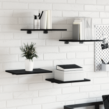 vidaXL Fekete Tölgy Polc Lemezek 4 db 40x30x1.5 cm Műanyag bútor