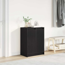 vidaXL fekete tölgy szerelt fa cipősszekrény 57x34x76 cm bútor