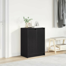 vidaXL fekete tölgy szerelt fa cipősszekrény 57x34x76 cm bútor