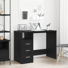 vidaXL Fekete tölgy szerelt fa íróasztal fiókokkal 102 x 50 x 76 cm íróasztal