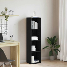 vidaXL fekete tölgy szerelt fa könyvespolc 36x30x143 cm bútor