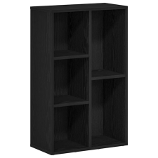 vidaXL fekete tölgy szerelt fa könyvespolc 50x25x80 cm (862398) bútor