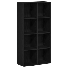 vidaXL fekete tölgy szerelt fa könyvespolc 66x30x130 cm (862397) bútor