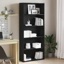 vidaXL fekete tölgy szerelt fa könyvszekrény 80x30x189 cm bútor