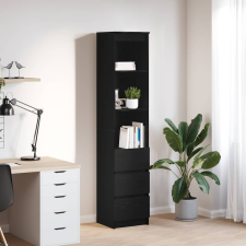vidaXL fekete tölgy szerelt fa magasszekrény 37,5x35x180 cm (861662) bútor