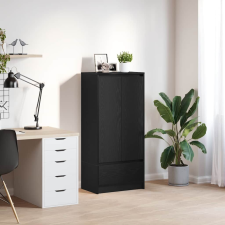 vidaXL fekete tölgy szerelt fa szekrény fiókkal 55,5x34x119,5 cm bútor