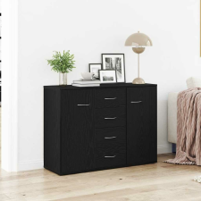 vidaXL fekete tölgy szerelt fa tálalószekrény 88x30x64 cm bútor