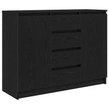 vidaXL fekete tölgy szerelt fa tálalószekrény fiókos 100,5x35x76 cm (3328445) bútor