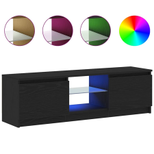 vidaXL fekete tölgy szerelt fa TV-szekrény LED-ekkel 120x30x36 cm (862034) bútor