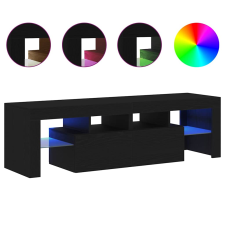 vidaXL fekete tölgy szerelt fa TV-szekrény LED-ekkel 140x36,5x40 cm (862030) bútor