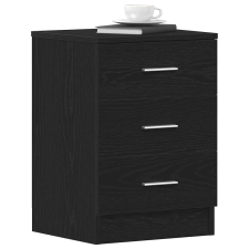 vidaXL fekete tölgy színű szerelt fa éjjeliszekrény 38x35x55 cm (862428) bútor