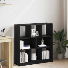 vidaXL fekete tölgy színű szerelt fa könyvszekrény 97,5x29,5x100 cm bútor