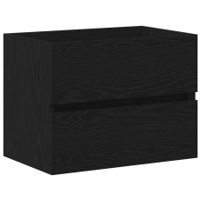 vidaXL fekete tölgy színű szerelt fa mosdószekrény 60x38,5x45 cm (862542) fürdőszoba bútor