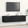 vidaXL fekete tölgy színű szerelt fa TV-szekrény 120x30x30,5 cm