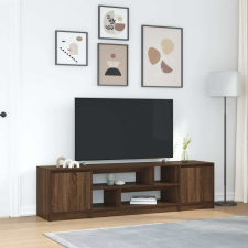 vidaXL fekete tölgy színű szerelt fa TV-szekrény 188,5x41x50 cm bútor