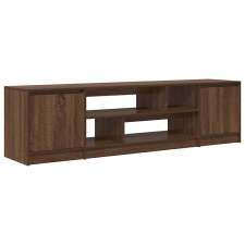 vidaXL fekete tölgy színű szerelt fa TV-szekrény 188,5x41x50 cm (3328423) bútor