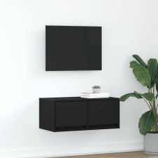 vidaXL fekete tölgy színű szerelt fa TV-szekrény 60x31x25,5 cm bútor