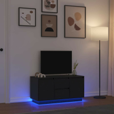 vidaXL fekete tölgy TV-szekrény LED-világítással 100x41x50 cm bútor