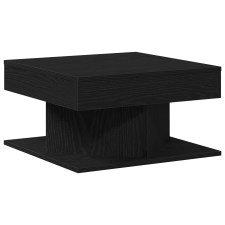 vidaXL Fekete tölgyfa dohányzóasztal 57x57x30 cm Műgyanta (862665) bútor