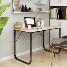 vidaXL fekete-tölgyszínű forgácslap számítógépasztal 110 x 60 x 73 cm íróasztal