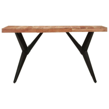 vidaXL Fekete tömör akácfa étkezőasztal 140 x 70 x 76 cm bútor