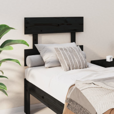 vidaXL fekete tömör fenyőfa ágyfejtámla 103,5x3x81 cm ágy és ágykellék