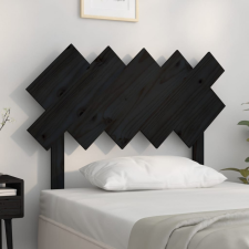 vidaXL Fekete tömör fenyőfa ágyfejtámla 104x3x80,5 cm ágy és ágykellék