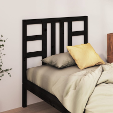 vidaXL fekete tömör fenyőfa ágyfejtámla 106x4x100 cm ágy és ágykellék