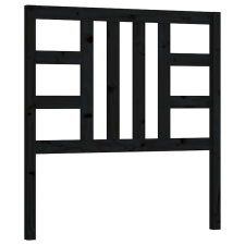 vidaXL fekete tömör fenyőfa ágyfejtámla 106x4x100 cm (817829) ágy és ágykellék