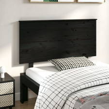 vidaXL fekete tömör fenyőfa ágyfejtámla 124x6x82,5 cm ágy és ágykellék