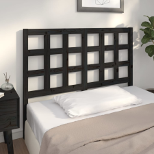 vidaXL fekete tömör fenyőfa ágyfejtámla 125,5 x 4 x 100 cm ágy és ágykellék