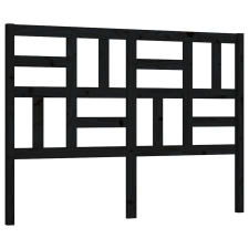 vidaXL fekete tömör fenyőfa ágyfejtámla 126x4x104 cm (818184) ágy és ágykellék