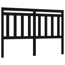 vidaXL fekete tömör fenyőfa ágyfejtámla 146 x 4 x 100 cm (814098) ágy és ágykellék