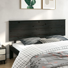 vidaXL fekete tömör fenyőfa ágyfejtámla 204x6x82,5 cm ágy és ágykellék
