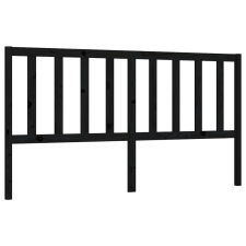 vidaXL fekete tömör fenyőfa ágyfejtámla 206 x 4 x 100 cm (817764) ágy és ágykellék